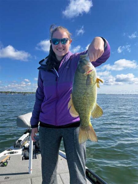 Lady with nice smallmouth bass img6457